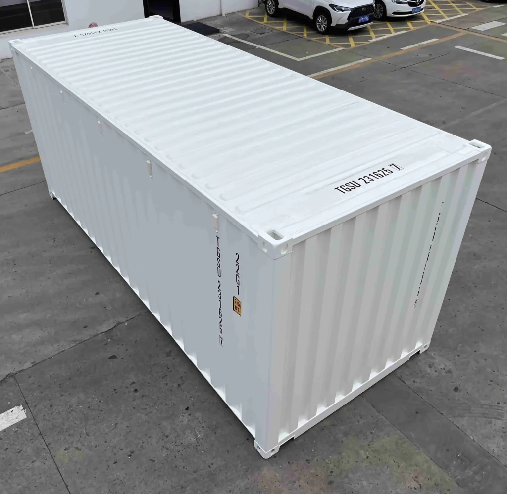 container maritime 20 pieds blanc premier voyage ile-de-france